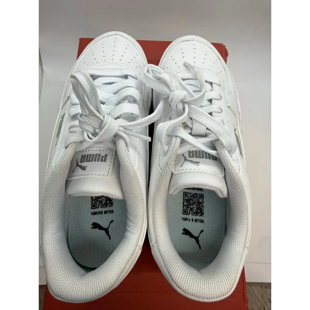 PUMA Caven 2.0 Running Sneaker Big Kids US 4 White Lace-Up Low Top 39383702